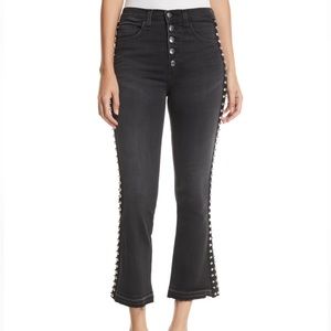 Veronica Beard black studded flared pant size 25